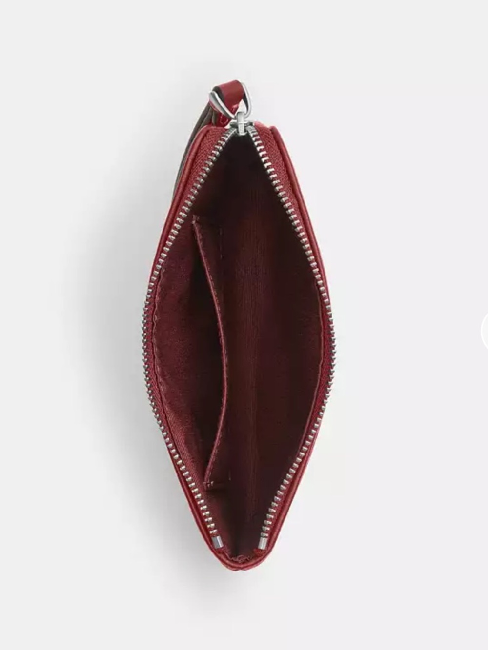 Coach Red Signature Zip Wristlet - Picture 3 of 3